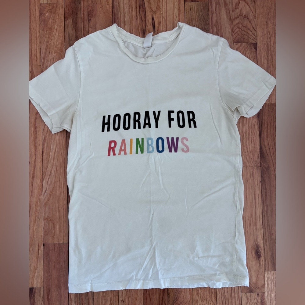 Alternative White 'Hooray for Rainbows' T-Shirt